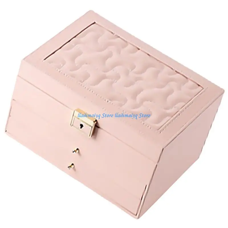 

573B Stylish Multilayered Jewelry Organizers PU Leather Jewelry Storage Box for Women