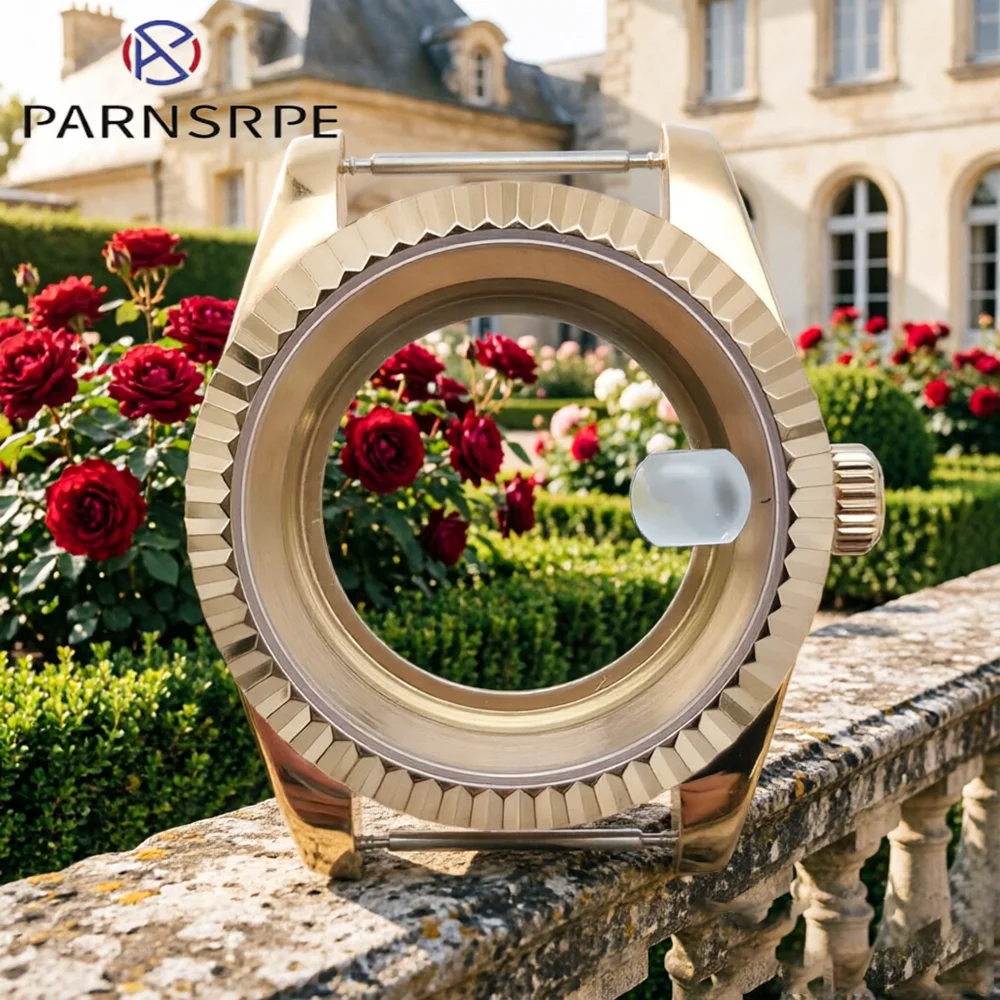 

New Arrival Men Luxury Fluted Bezel Case Fit NH35 NH36 Sapphire Crystal 39mm Stainless Steel Case Waterproof Business Casual