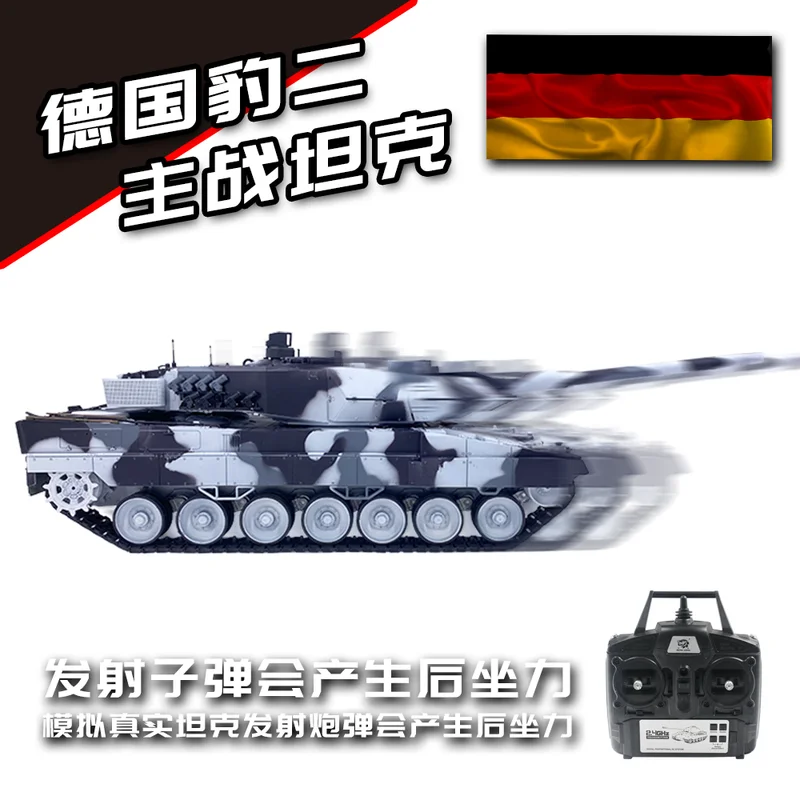 Henglong alemão leopardo 2a6 tanque elétrico de controle remoto pesado escala 1:16 brinquedo adulto meninos brinquedos de controle remoto tanque rc
