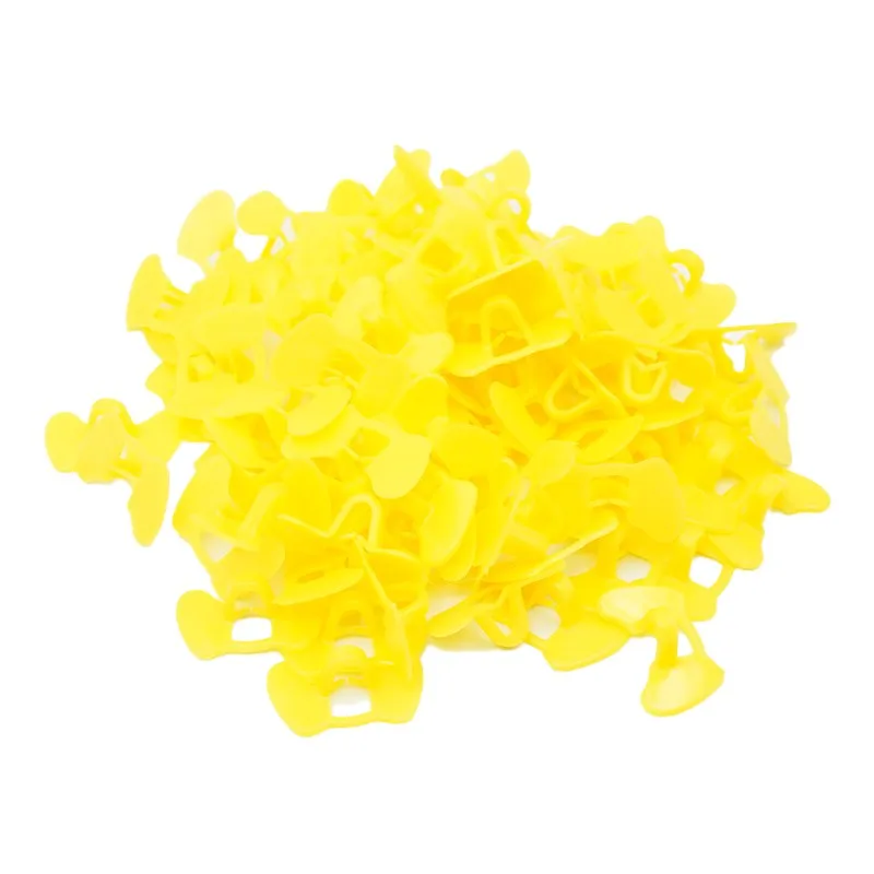 50Pcs Plastic No bolt Chicken Glasses Yellow Anti-pecking Glasses Pheasant Chick Poultry Protection Supplies Equipments