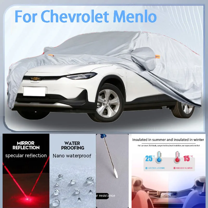 For Chevrolet  Menlo Full Car cover with UV protection and Winter Insulation roles,Rainproof,Snowproof Ati-frost properties.