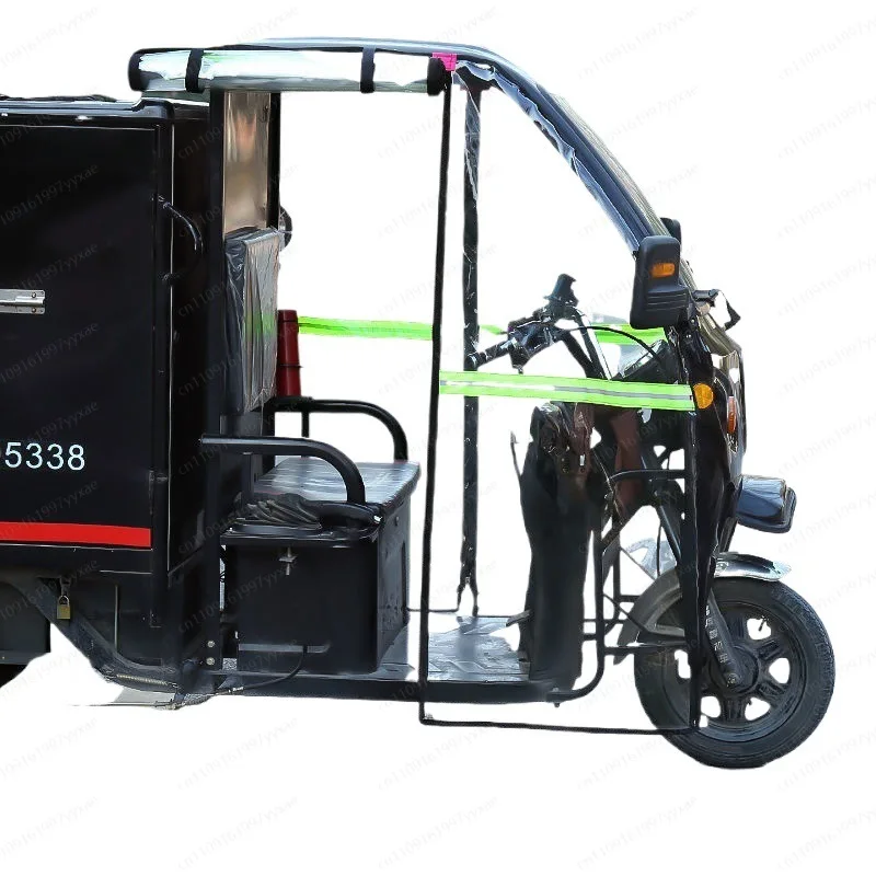 Electric tricycle canopy front windshield curtain left and right door curtain autumn and winter