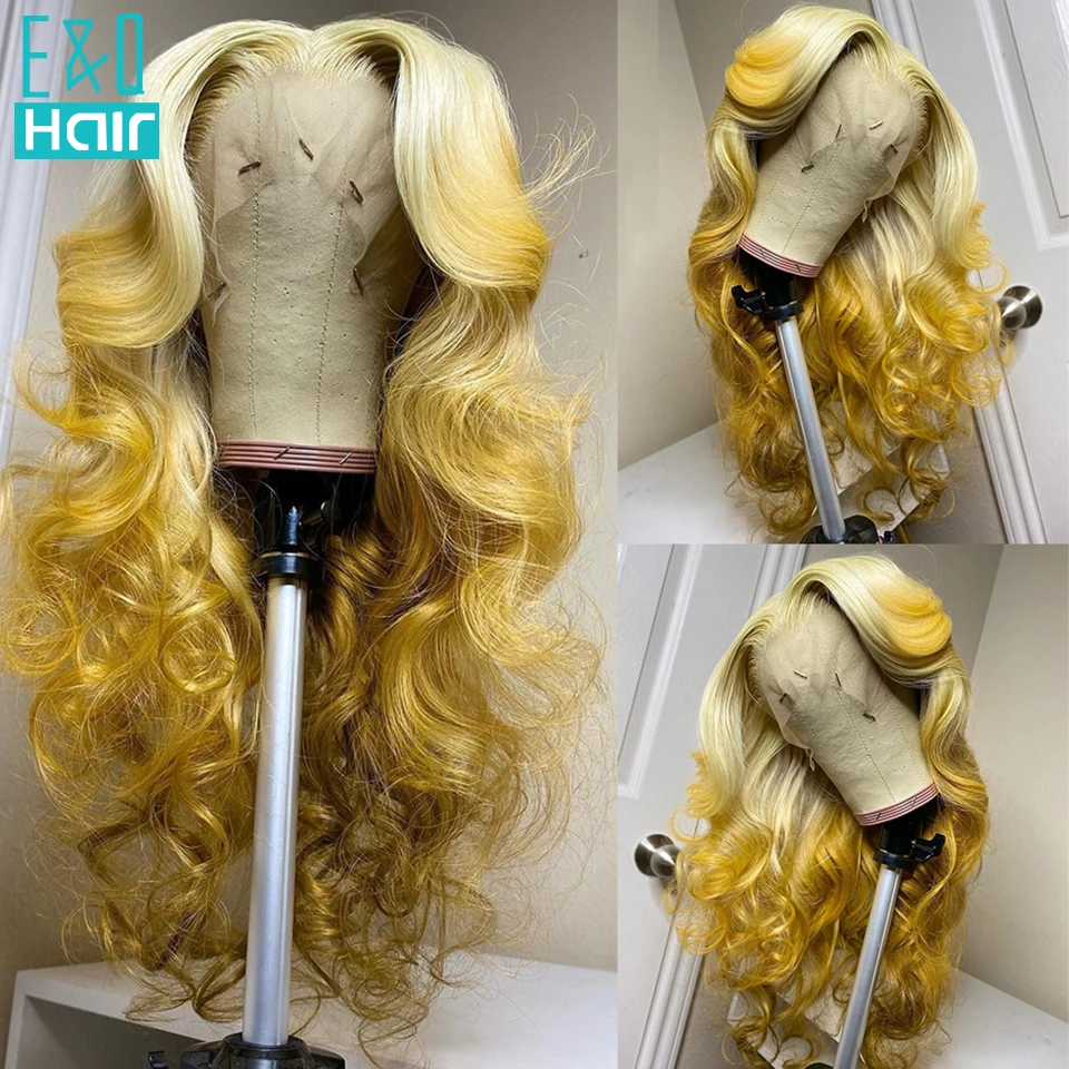 Ombre Hot Red Lace Front Body Wave parrucche per le donne capelli umani rosa colorato onda profonda parrucca frontale brasiliano HD pizzo trasparente