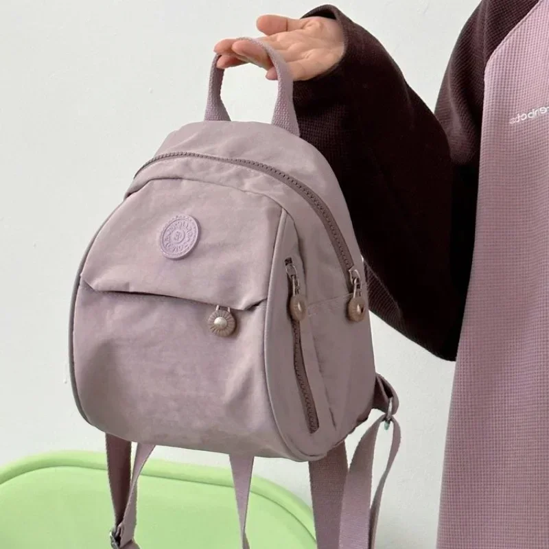 Women\'s Bag 2024  High Quality Canvas Backpack Fashion Versatile Women\'s Shoulderbag Solid Color  Large  Capacity Bag 가방