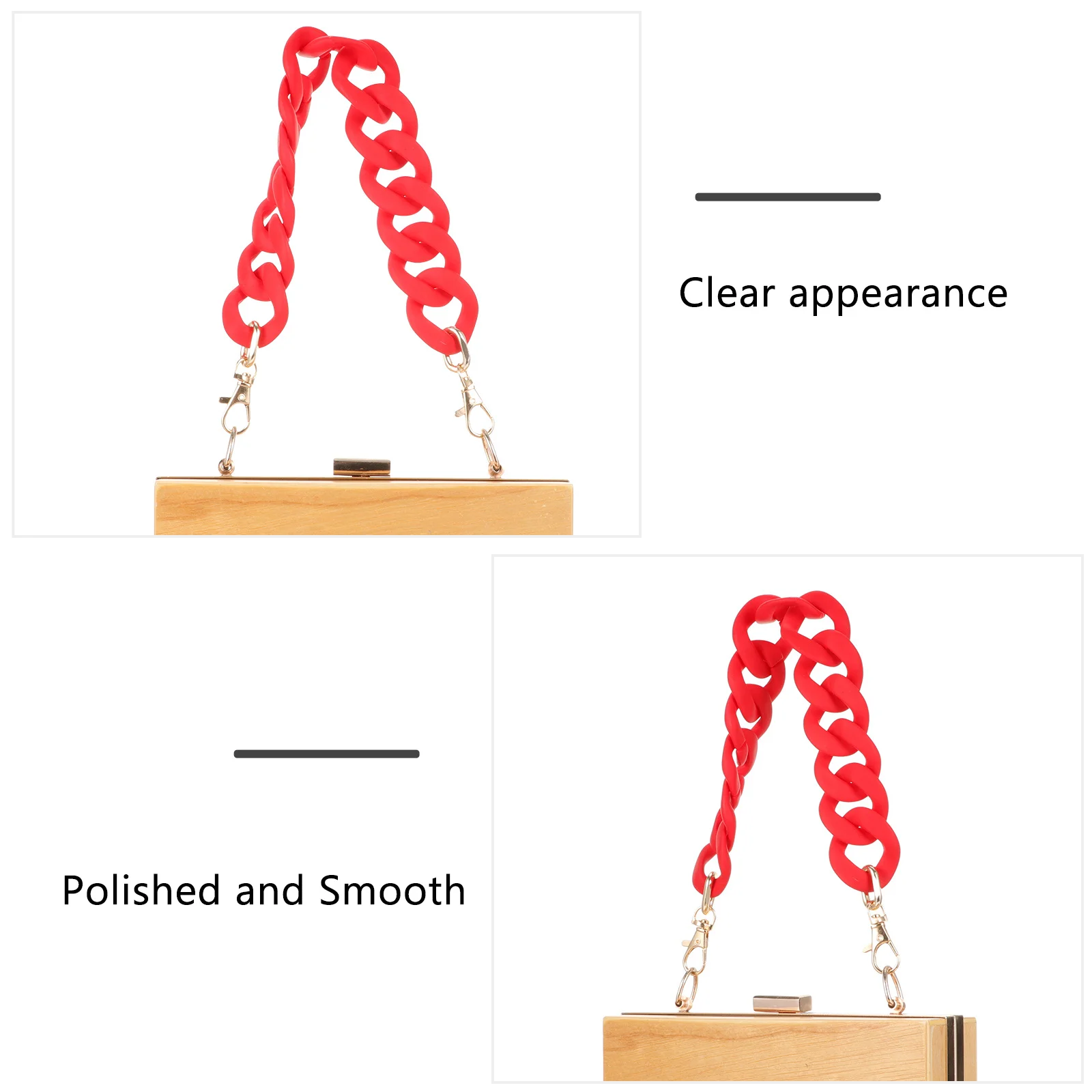 

Frosted Rubber Bag Strap High Quality Chain Replacement Decorative Accessory Creative Purse Hanging Strap