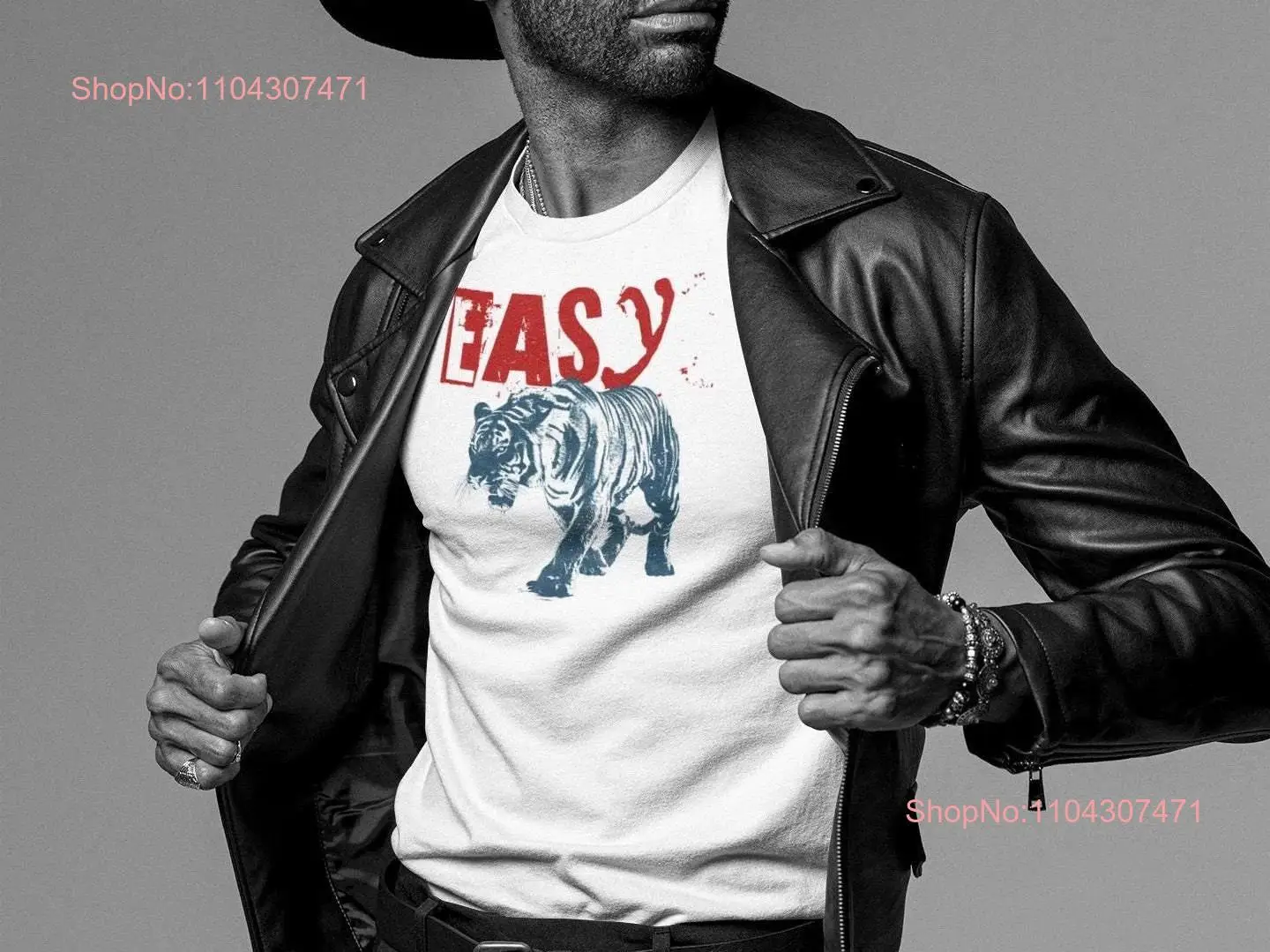 Easy Tiger  T Shirt For Her Him Animal Lover Birthday Dad Trendy long or short sleeves