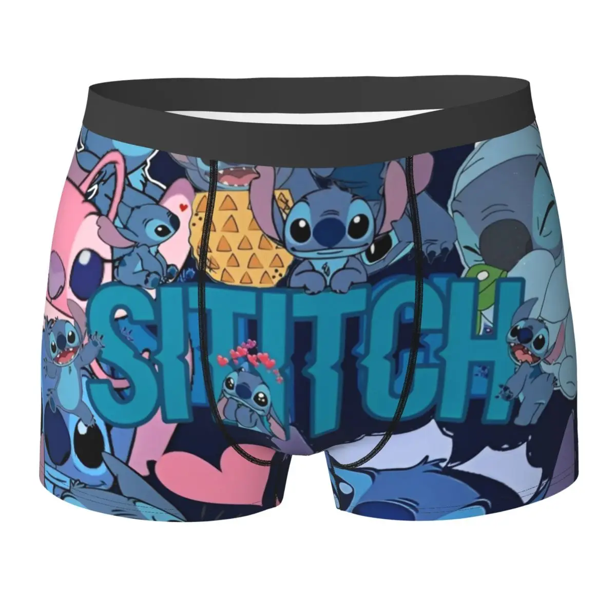 

Cartoon Stitch Print Underwear Print Trunk Trenky Men Underpants Comfortable Boxer Brief Birthday Present