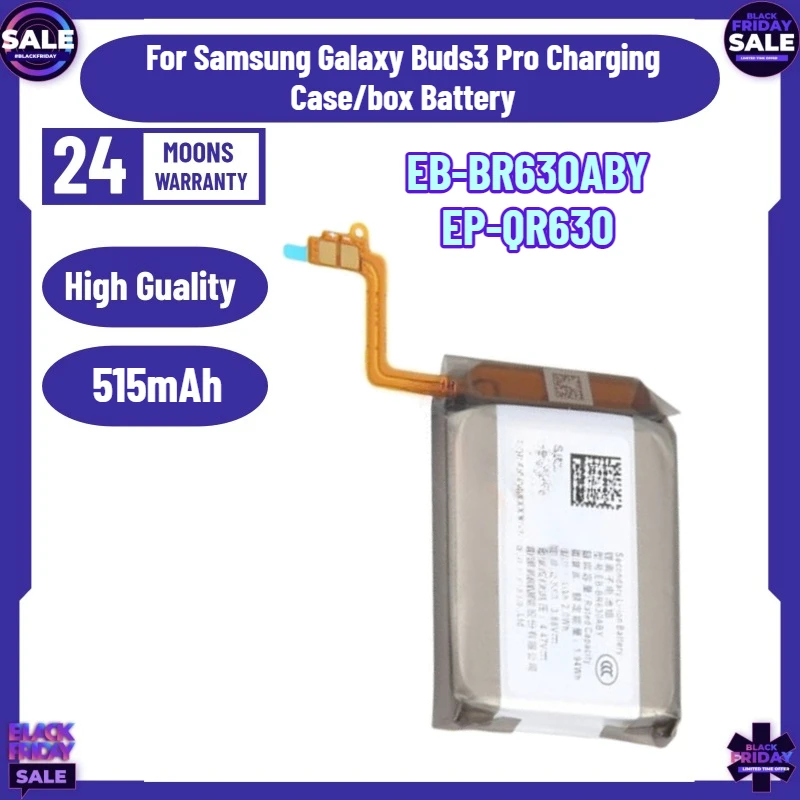 

New 515mAh Battery Suitable for Samsung Galaxy Buds3 Pro Charging Case/box Battery EB-BR630ABY EP-QR630