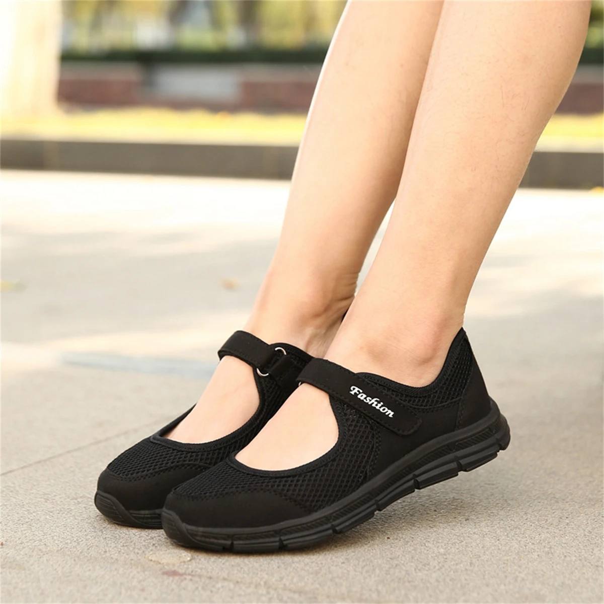 Summer Women's Casual Shoes, Soft and Lightweight Sports Shoes, Women's Walking Shoes, Flat-Bottomed Breathable Walking Travel S