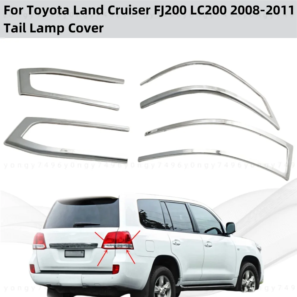 

Upgrade Chrome Car Accessories Plated Tail Lamp Cover Trim Paste Style For Toyota Land Cruiser FJ200 LC200 2008 2009 2010 2011