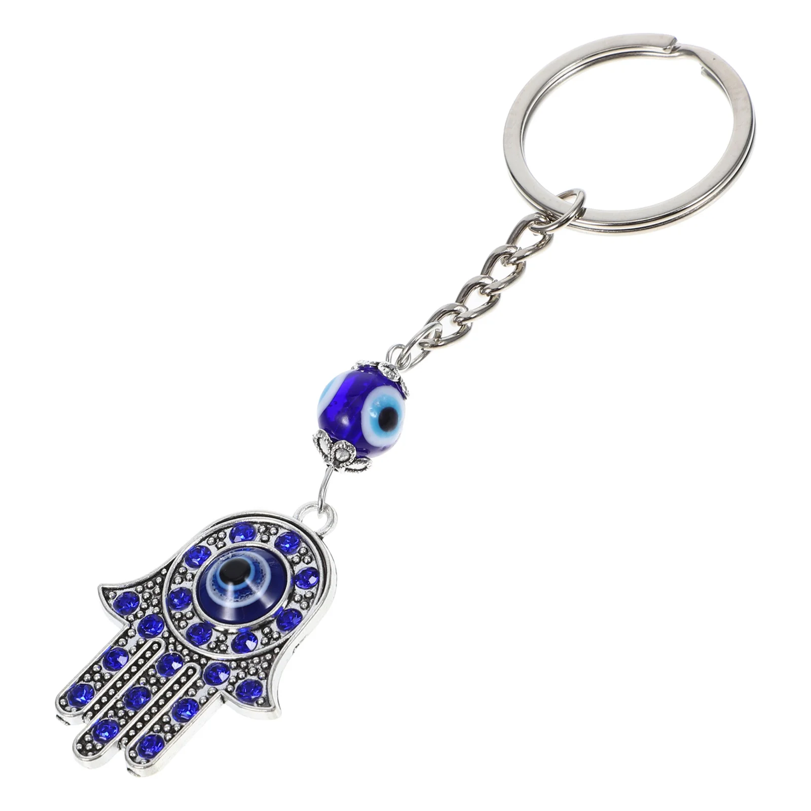 Wallet Pendant Travel Key Ring Purse Charm Zinc Alloy Good Luck Keychain Blue Eye