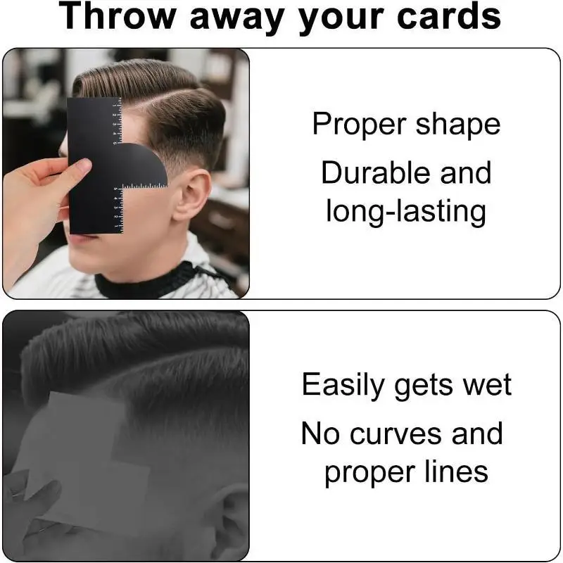 Hot Sale Hairline Enhancement Card Beard Line Up Shaping Tool Lineup Guide Perfect For Styling Edging Barber Hair Grooming