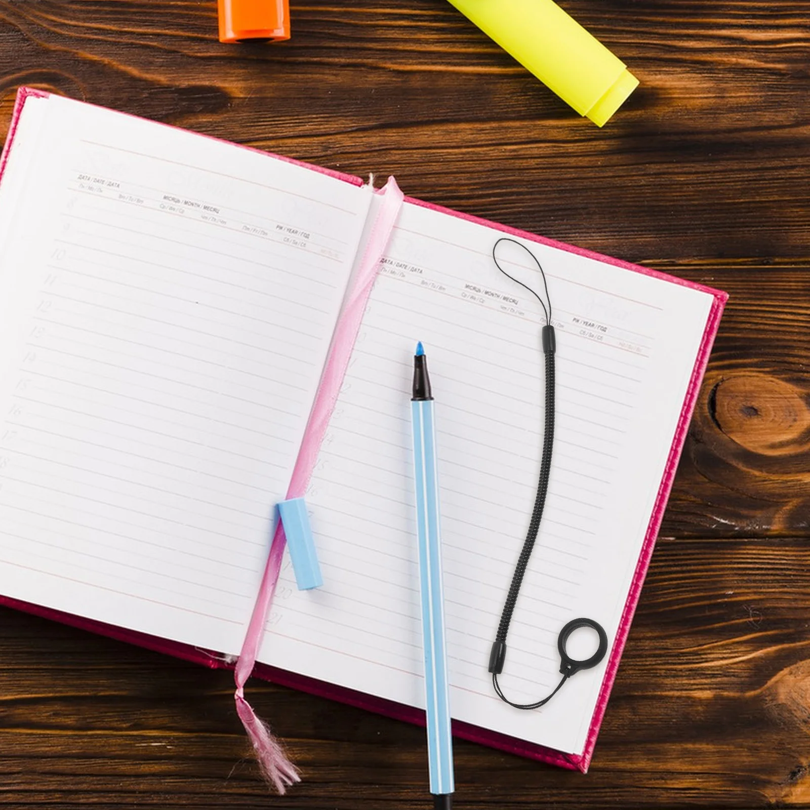 

8pcs Anti-Loss Stylus Lanyard Silicone Coiled Pen Tether For Tablet Touchscreen Universal Holder Clip - Stretch Lanyard For