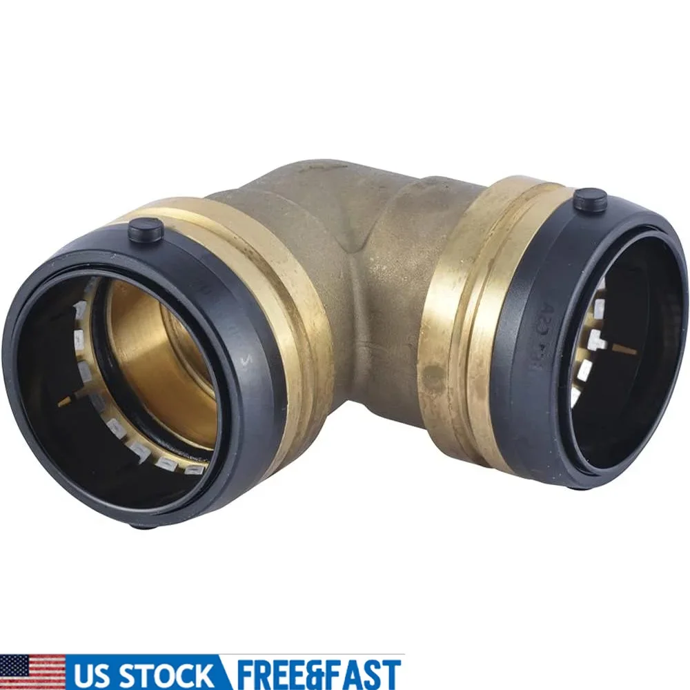 

2-дюймовый колено 90 градусов, нажимной для подключения латунного фитинга PEX, медь CPVC PE-RT HDPE, водонепроницаемое уплотнение для сантехники