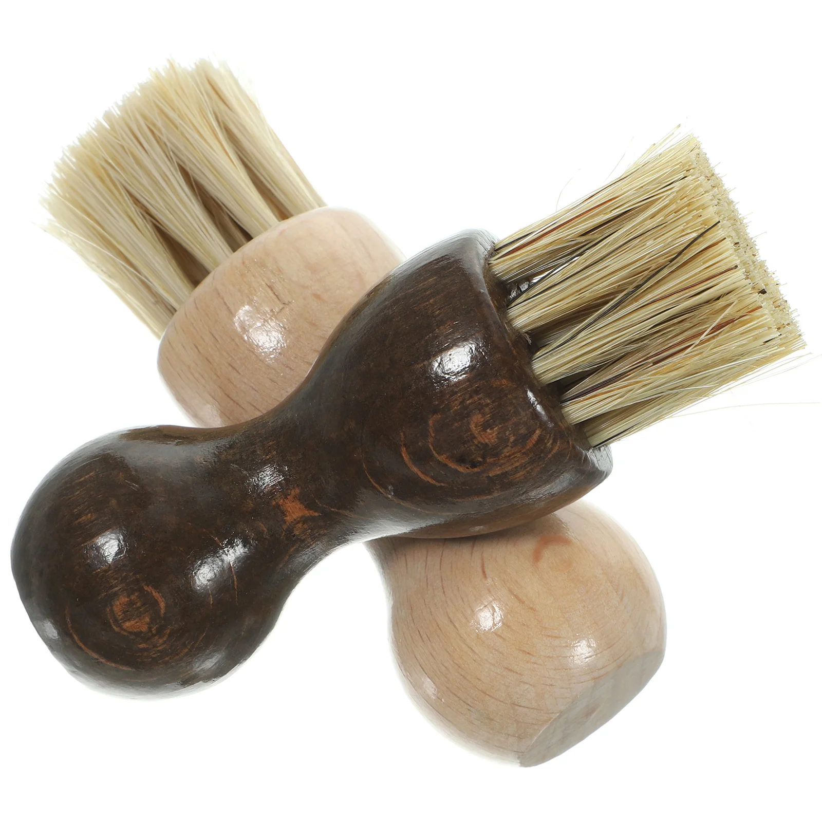 Brosse à cirer les chaussures en hêtre et gomme, nettoyant pour botte de voyage, livres de rencontre, huile, daim, 2 pièces