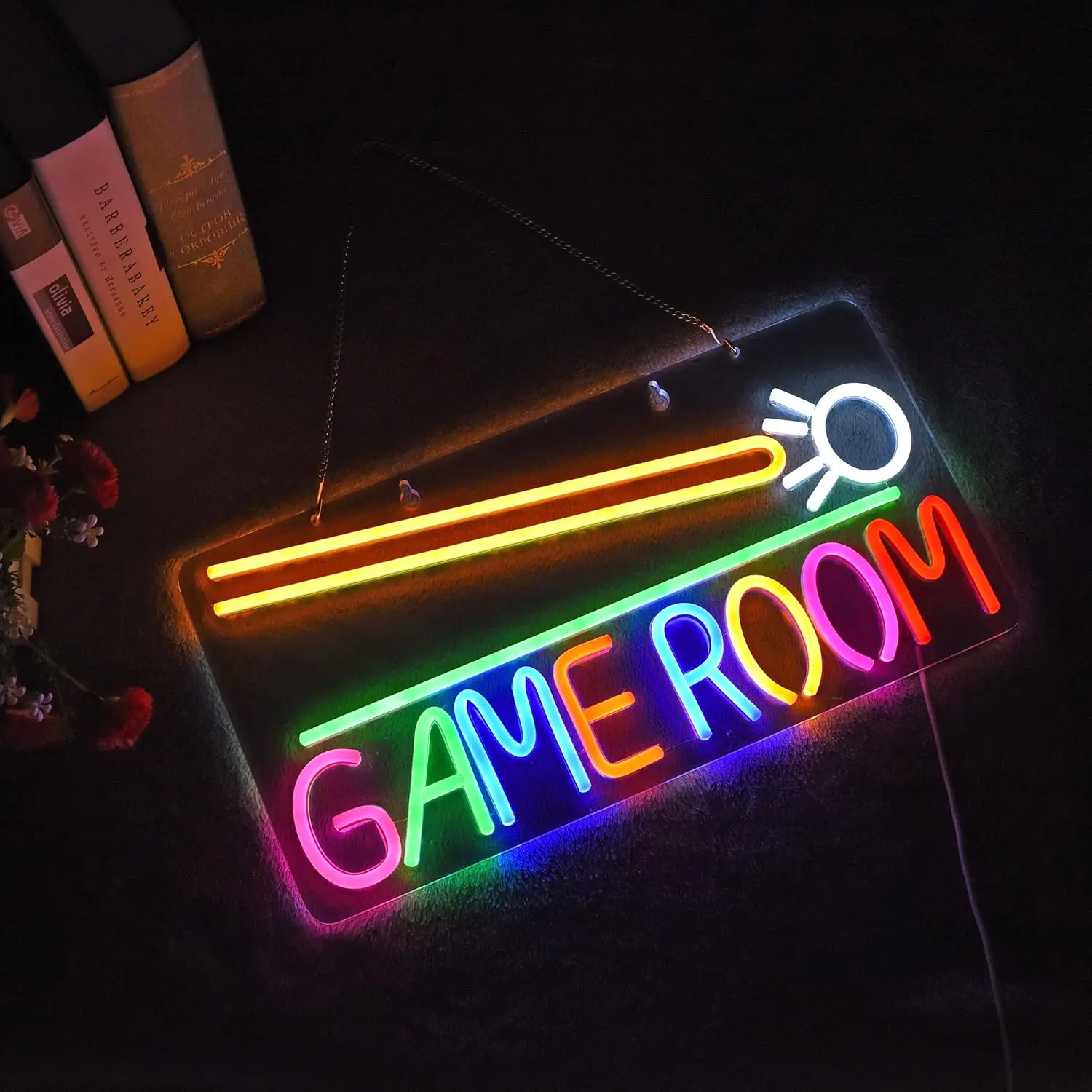 Game Room Neon Signs For Wall Decor Colorful Led Lights Billiards Game Room Decoration For Gaming Zone Club Bar Party USB Lamp