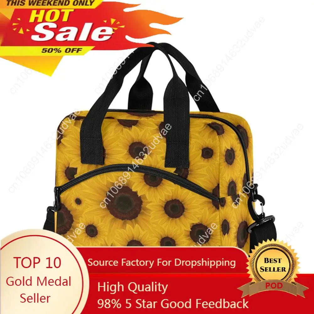 

Sunflower Women Men Lunch Box Tote Bag Food Fresh Thermal Insulated Lunch Bags Cooler For Boys Girl Kids School Picnic Bento Bag