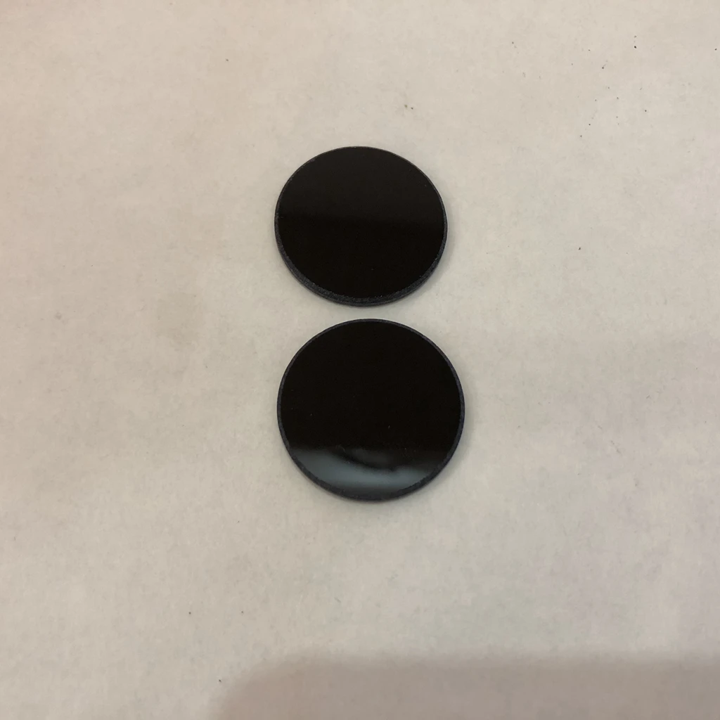 Verre filtrant passe UV ZWB2 pour lampes de poche, taille totale, diamètre 16mm et 1mm d'épaisseur, Surface de couleur noire 365nm, 5 pièces