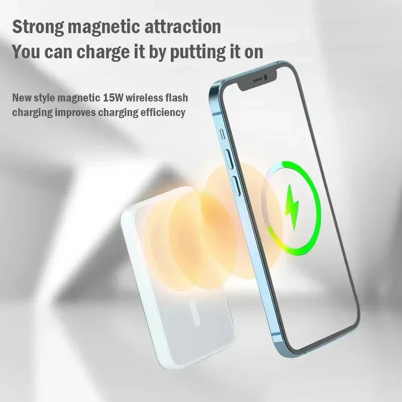 Xiaomi 500000mAh Magnetic Wireless Power Bank External Portable Battery Pack For iphone 12 13 14 15 Pro Max Powerbank