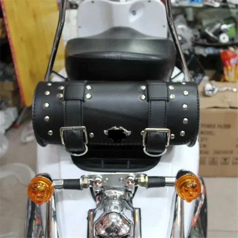 Tas Penyimpanan Alat Sepeda Motor Antik Kompartemen Pengisi Daya Kantung Pengendara Depan Belakang untuk Peningkatan Kustom Skuter Listrik Citycoco