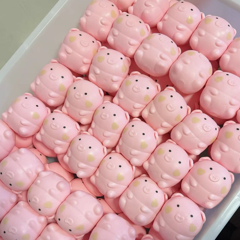 Crunchy Pink Pig Squishy Handmade Ball Love Pig Slow Rebound Fidget Squeeze Toy Sensory Anxiety Relief Stress Toy ASMR view 5