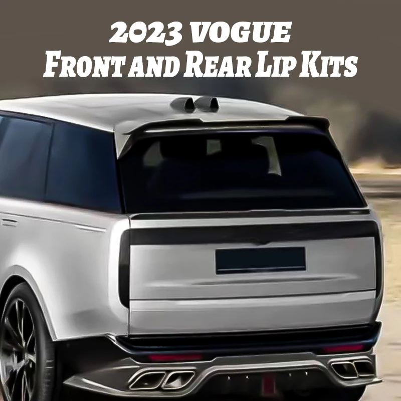 Reli3 لاند روفر رينج روفر رواج 2023 مجموعات الشفاه الأمامية والخلفية إطار لوحة الرخصة ملحقات السيارات العادم الخمار تلميح