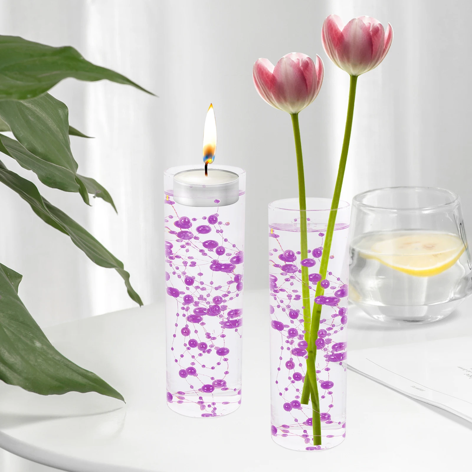 

30Pcs Fake Pearl Beads String Wedding Garland Floral Bouquet Artificial Pearl String for Table Centerpiece Decor