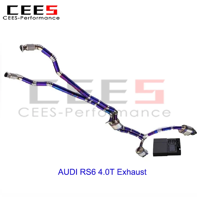 

CEES Alloy Vavle Muffler Exhaust System Exhaust Valve Control Echappement for AUDI RS6 4.0T 2013-2018 Catback Exhaust