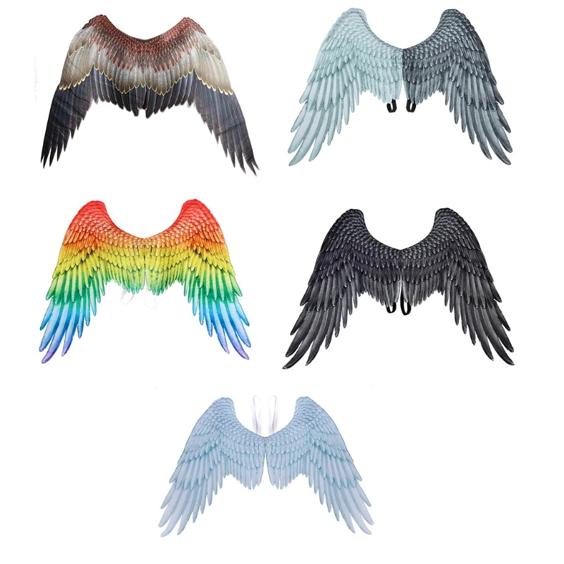 

Unisex Angel Wings Dress Up Photo Props for Christmas Halloween Carnival Party Cosplay Costume One Size Fits Most Adults