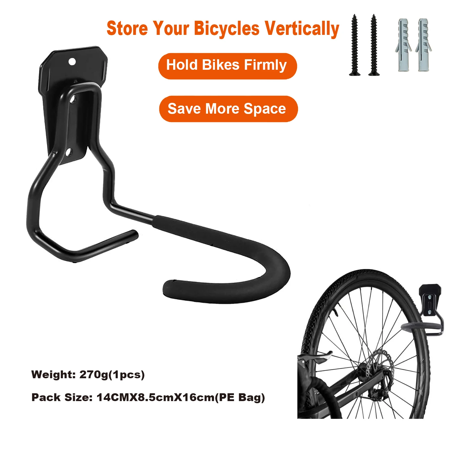 AliExpress NONE Bike Stands Wall Mount Bicycle Stand Holder Mountain Bike Rack Stands Hanger Hook Storage Bicycle Hanger Garage Ceiling Storage