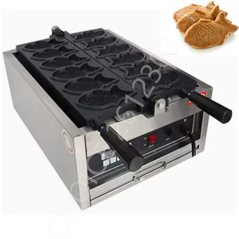 Antihaft-Werbung 12 stücke große Augen kleine Fisch Waffeleisen Mini Fisch geformte Waffeln Eisen kuchen Taiyaki Maing Maker Pfanne Ausrüstung