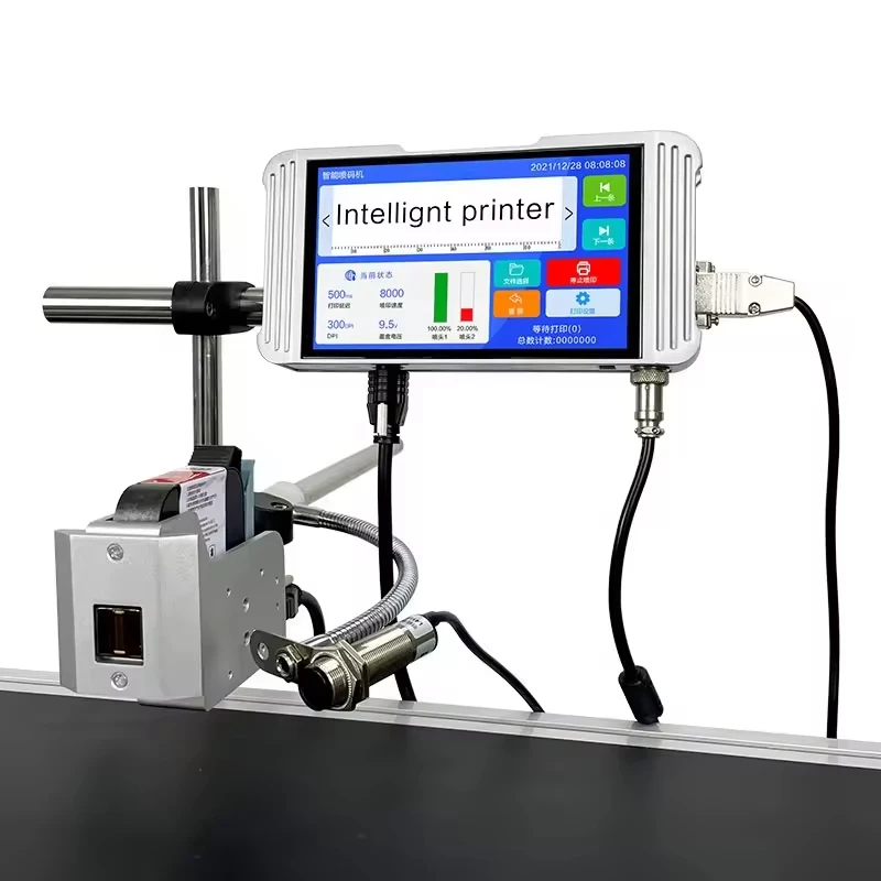 High Definition Multilingual Online Inkjet Printer Digital Label Logo Date Batch Number Tij Coding Inkjet Printing Machine
