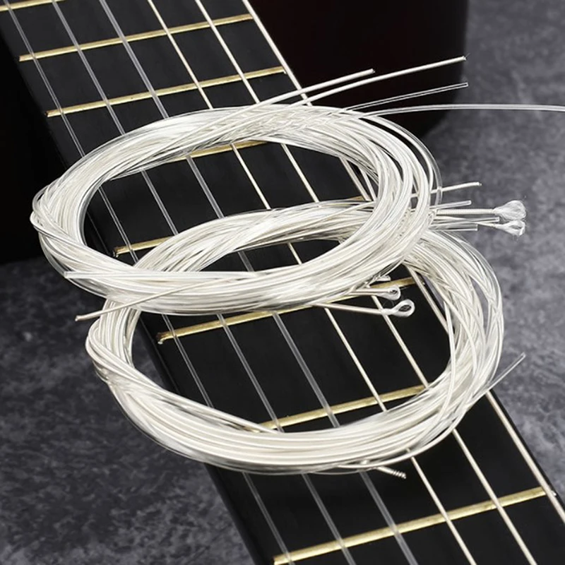 White 6pcs Nylon Strings For Classical Guitar Strings Steel Wire Classic Acoustic Folk Guitar Parts Accessories