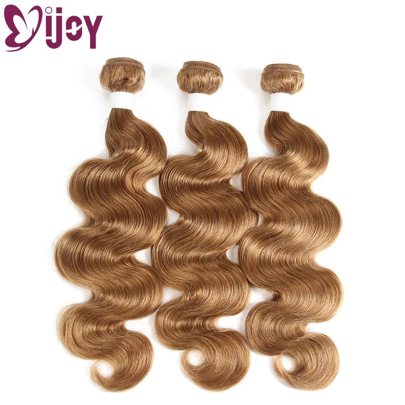 Body Wave Bundles With Frontal Brazilian Hair 13x4 Lace Frontal With 3/4 Bundles Honey Blonde Remy Human Hair Extension IJOY