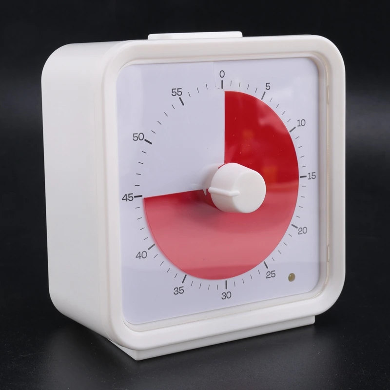 Pomodoro Timer For Kitchen, Time Management Study Classroom Timer, 60-Minute Visual Timer With Silent Operation Easy Install -A