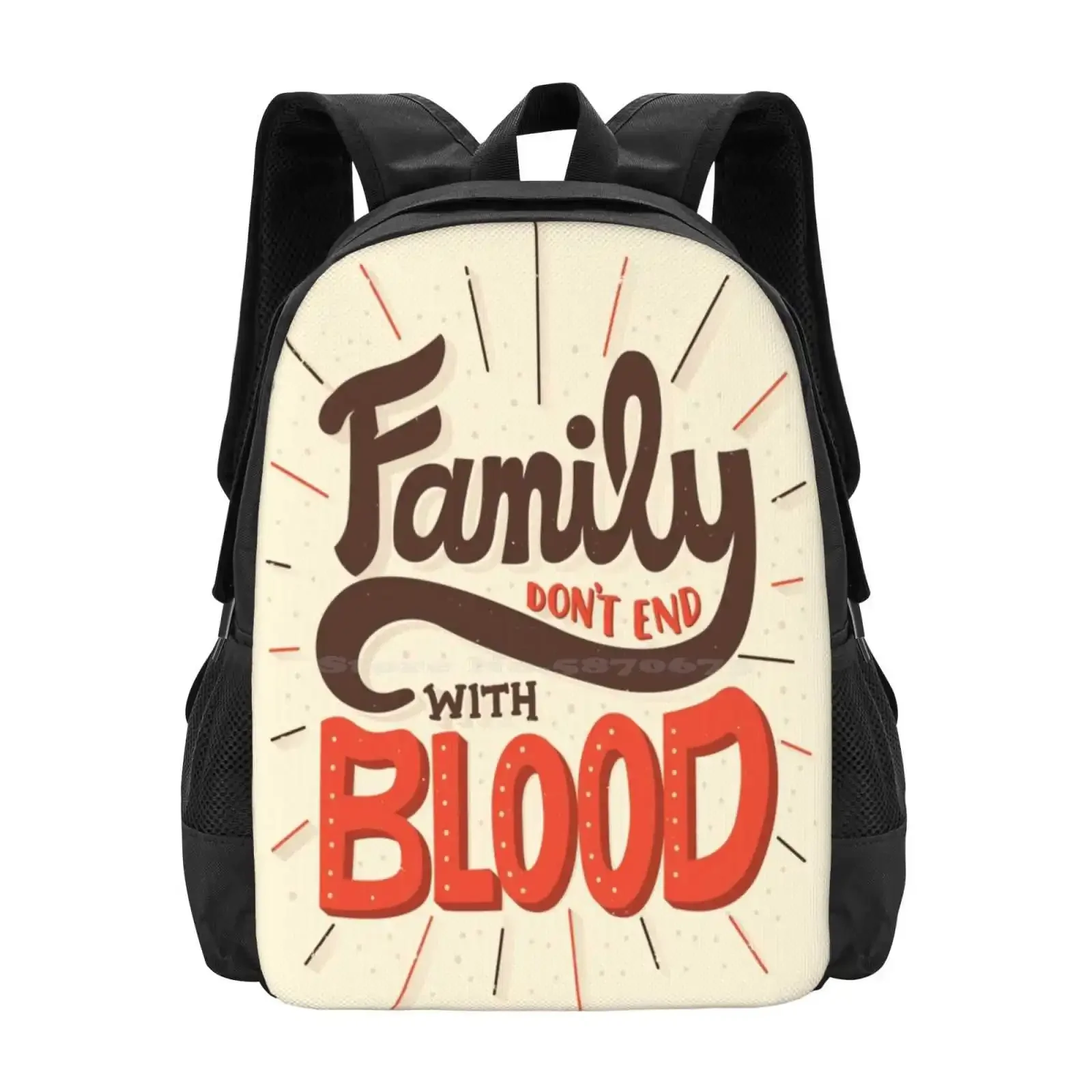 

Family Don'T End With Blood Hot Sale Schoolbag Backpack Fashion Bags Supernatural Spn Family Dont End With Blood Fandom Quotes
