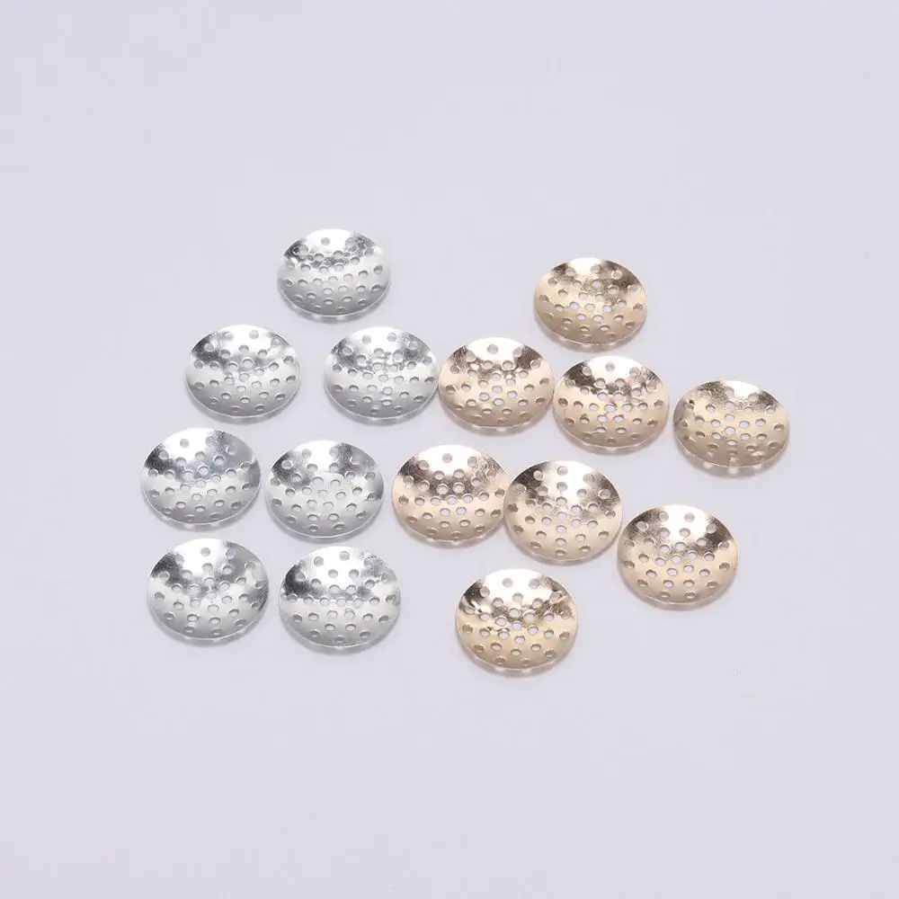 50pcs 14-25 millimetri Disco di Metallo Borsette Fiore Spilla Base Rotonda In Bianco Spille Cabochon Lunetta Per Gioielli FAI DA TE che fanno Trovare Accessori