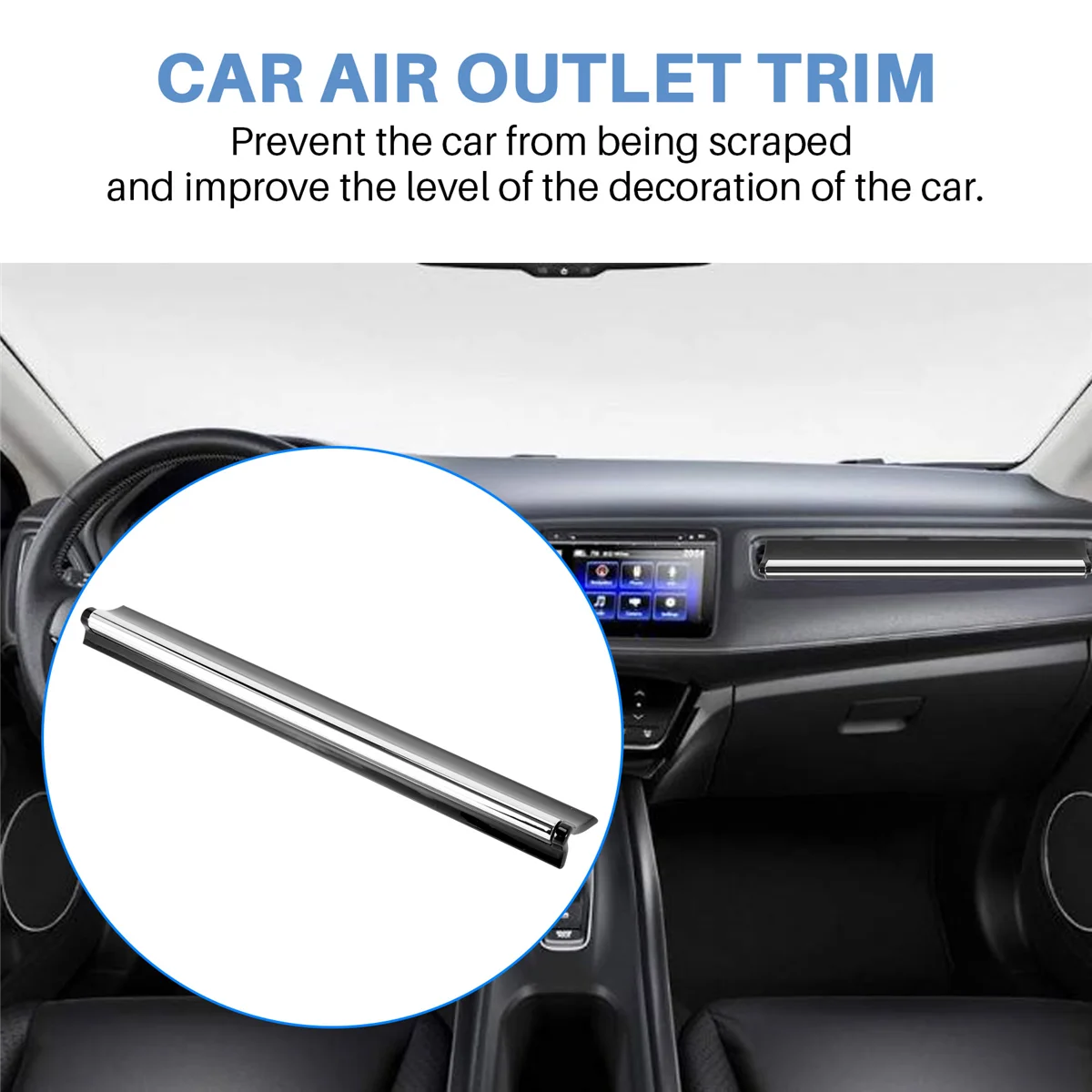 فتحة تهوية جانبية للوحة القيادة باللون الأسود اللامع ، إطار مخرج السكن ، غطاء مزخرف ، تشذيب لهوندا فيزيل ، HRV ،