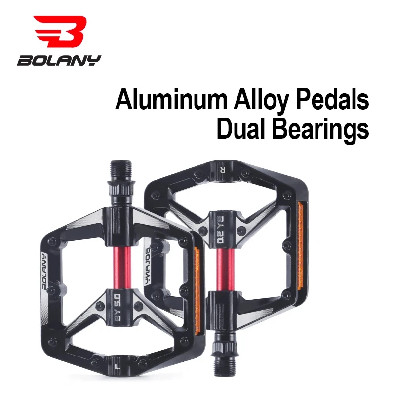 

Bolany Bicycle Hollow Pedals Road Bikes Aluminum Pedals Mountain Bikes Double DU Bearing Pedals Anti Slip Bike Supplies