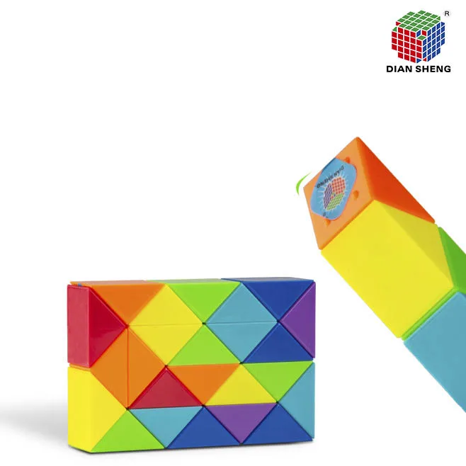 24-72 Segment verwandelbares Regenbogen-Magie-Lineal für Kinder, Puzzle, Zappelspielzeug, Denkaufgabe, magische Regel, Schlange, Geschwindigkeitswürfel, Twist