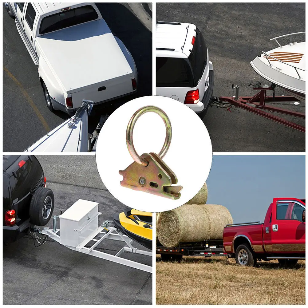 

6Pcs Heavy Duty Cargo Tie Down Anchors Sturdy Surface Mount Rings for Truck Trailer Pickup Secure Transport Accessories