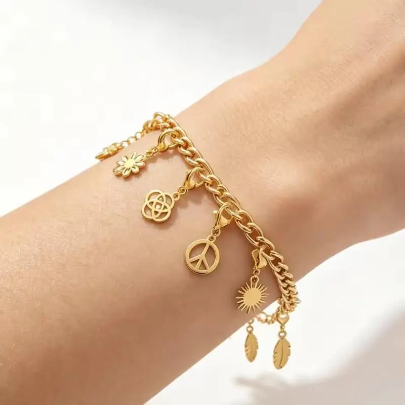 Modische Mini-Anhänger mit Karabinerverschluss für DIY-Figaro-Kettenarmbänder, anlaufgeschützt, Accessoires für die tägliche Schmuckherstellung für Frauen – Detail 5