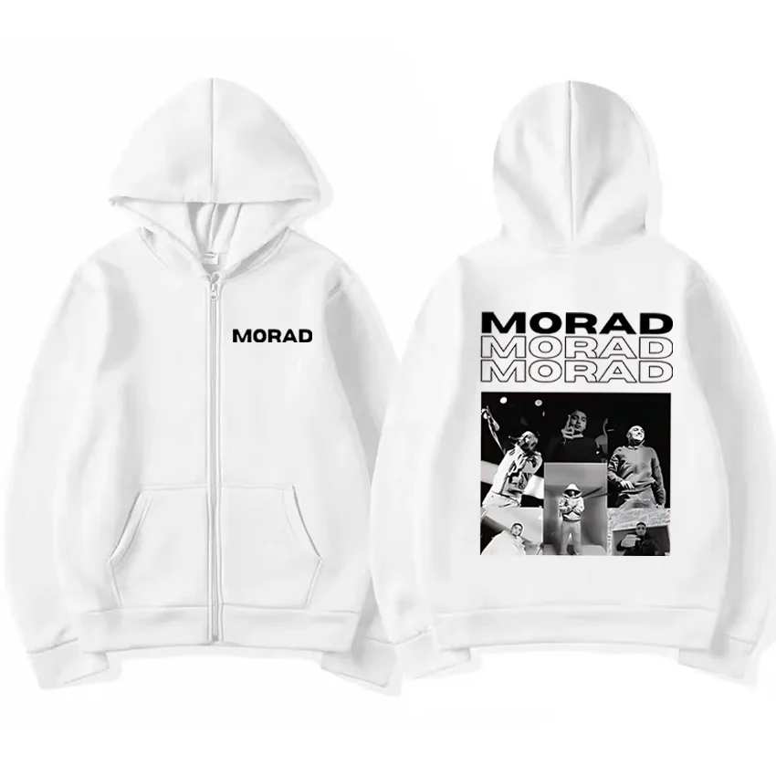 

Rapper Morad MDLR Album Merch Hood Hoodie Men Women's 2025 New Coat Hip Hop Zip Up Jacket new fashion Fleece hip hop Sweatshirt