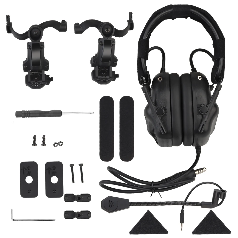 Gen 5 Tactical Headset Military Shooting Combat Headphone Noise Reduction & Sound Pickup Headset With Adapter