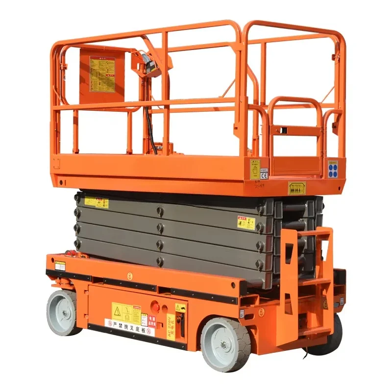 ChinA Scissor Lift  Hydraulic Ladder Lift 8m 10m 12m 14m Motorized Scissor Lift Platform Price for Sale