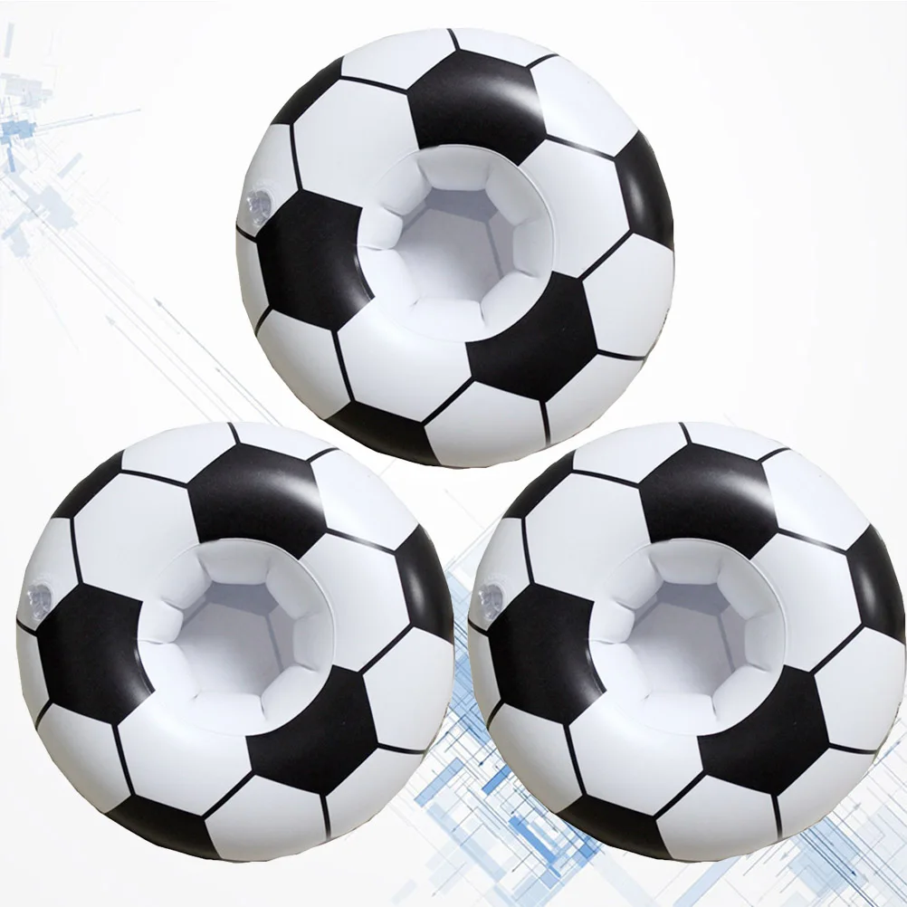 Accessori per bevande galleggianti portabicchieri gonfiabili da 3 pezzi per sport acquatici stabili in materiale PVC per feste in piscina sulla spiaggia