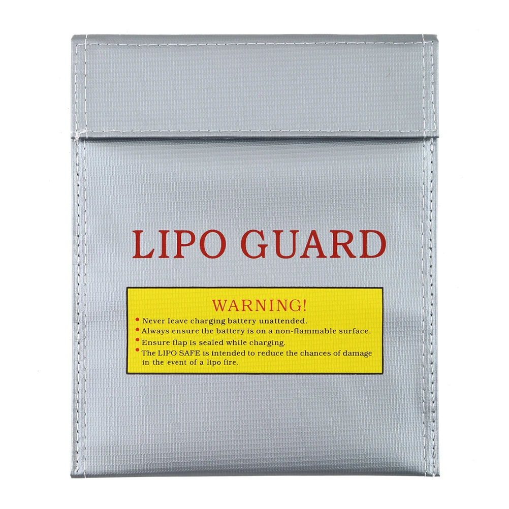 

RC Lipo Safety Bag 30x23x3cm Black Fiberglass Fireproof Explosion Proof Sack Storage Workshop Remote
