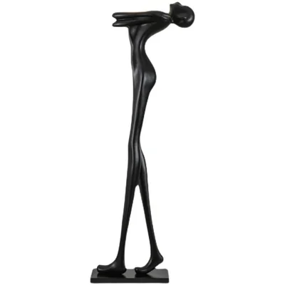 Humanoid sculpture holding ball floor lamp exhibition hall villa sales department decoration lamp