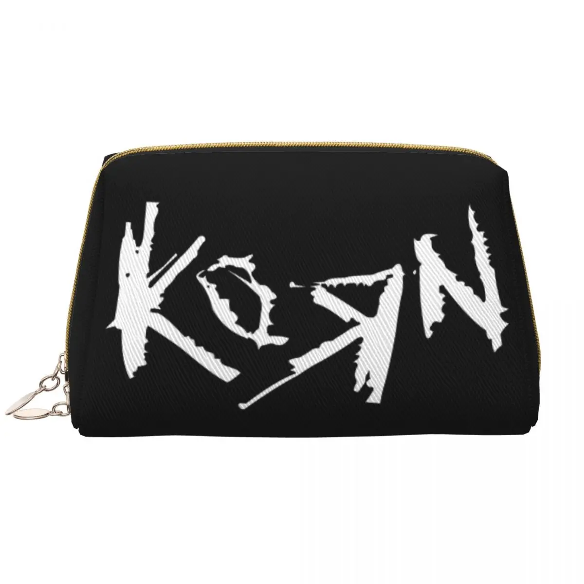 Custom Nu Metal Rock Band Korns Toiletry Bag Women Cosmetic Makeup Organizer Ladies Beauty Storage Dopp Kit Box