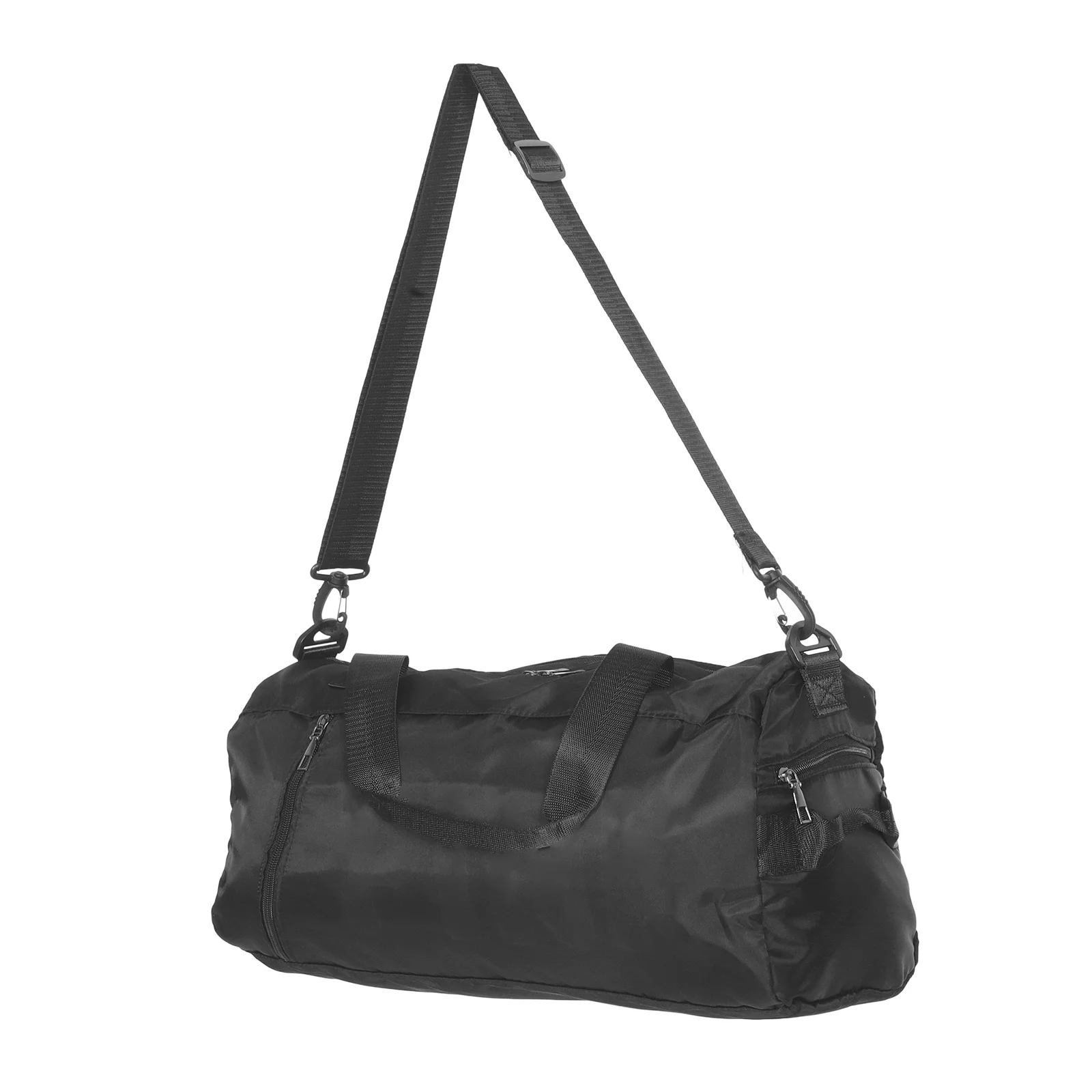 Waterproof Large Capacity Gym Duffle Bag Stylish Workout Travel Tote Shoulder Wet Pocket Weekender Bag for Women Men Black